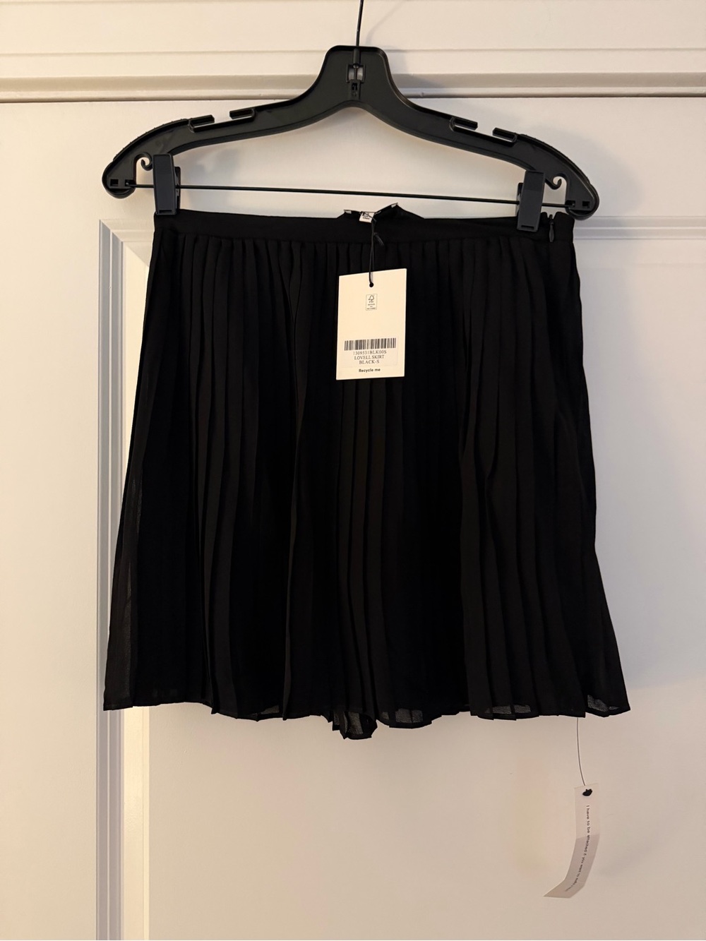 Reformation Black Lovell Skirt